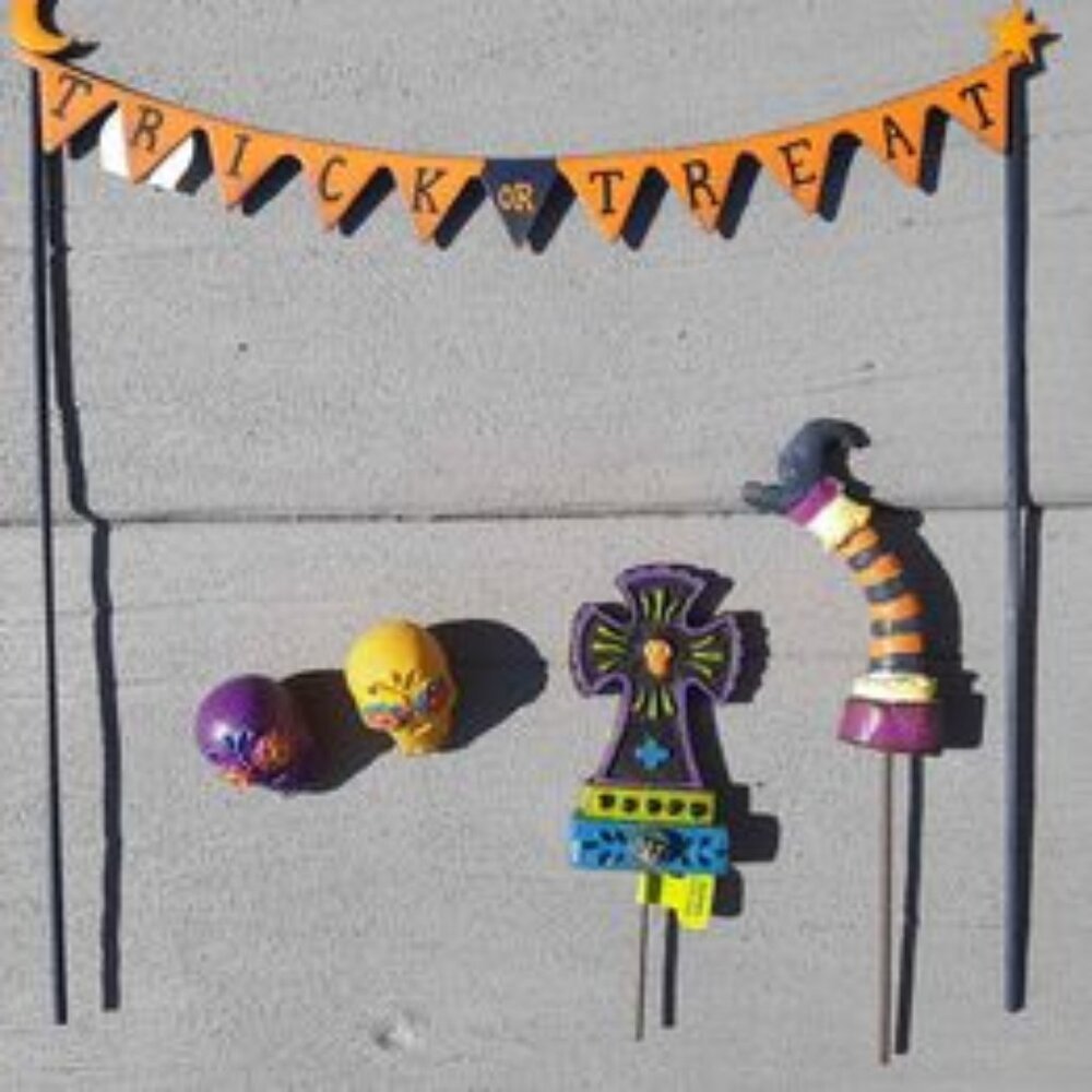 Halloween Fairy Gnome Garden Accessories Playtime Imagination Indoor Outdoor Set